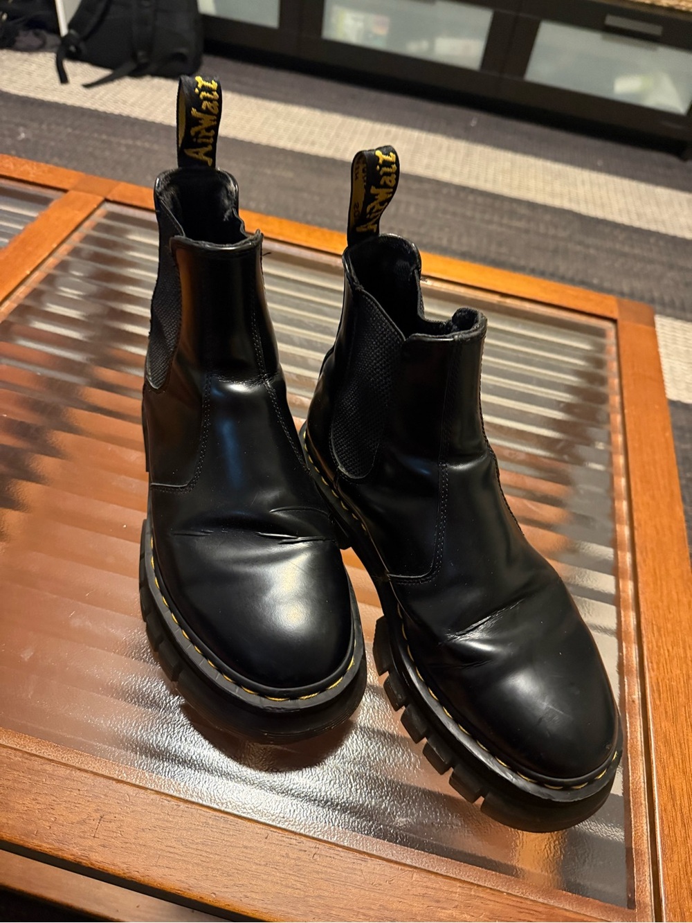 Dr. Martens Black Leather Chunky Chelsea Boots